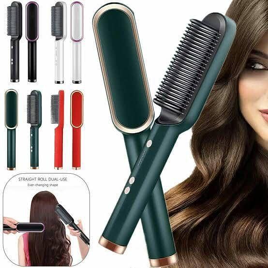 Electric Hair Straightening Comb Brush | Fast-Heating Ionic Straightener for Women