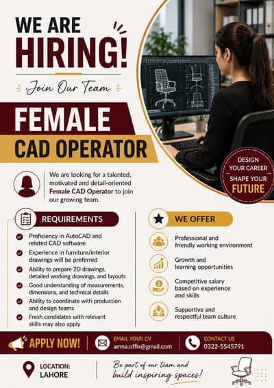 Required Female CAD Operator