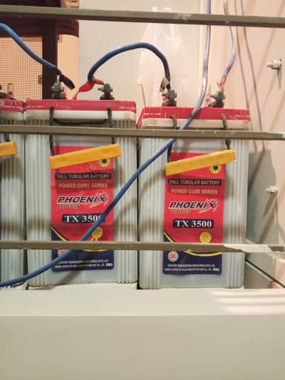 4x Phoenix TX 3500 Tall Tubular Batteries – Excellent Condition
