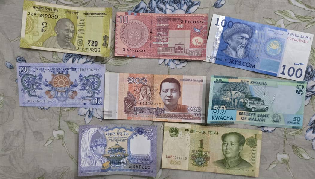 Different Countries Bank notes for collection. 1