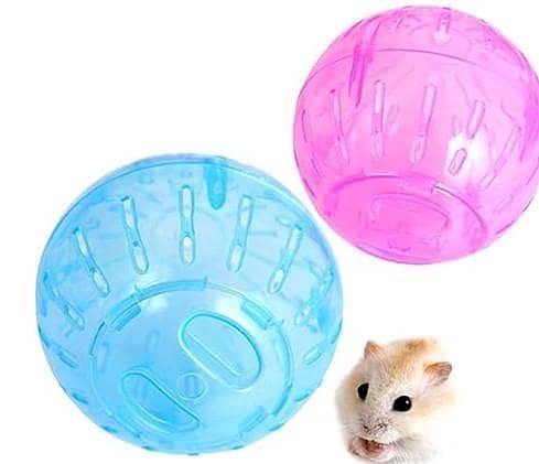 2Pcs Hamster Exercise Wheel Mini Jogging Running Ball Plastic Pet Rodent Mice Jogging Ball Toy Small Animal Pet Exercise for Relieves Boredom and Increases Activity e r5488