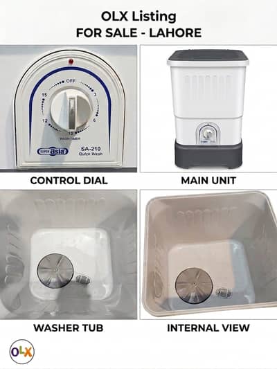 Super Asia SA-210 Washing Machine – Excellent Condition – Motor Wrnty