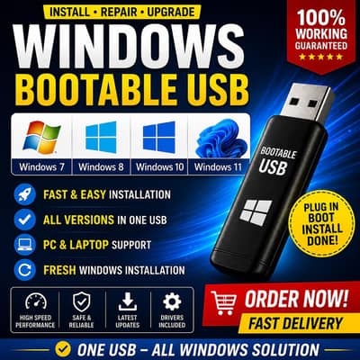 Microsoft boot able windows usb