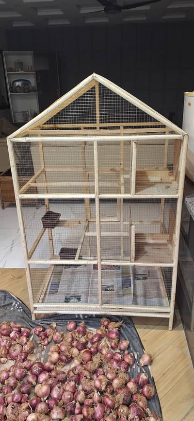White Bird Cage , For Parrots/Pegion