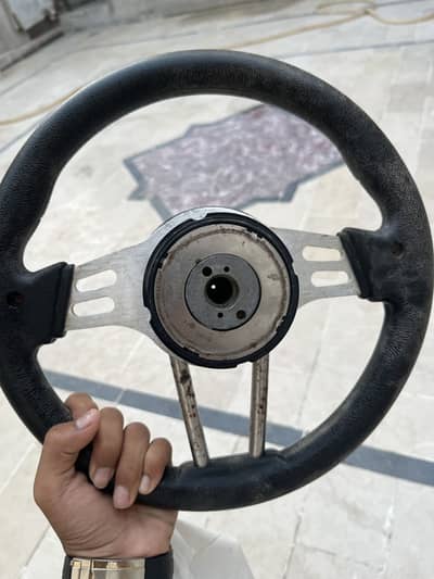 Steering for car used sporty look