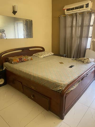 King Size Bed | Pure Wood | With mattress