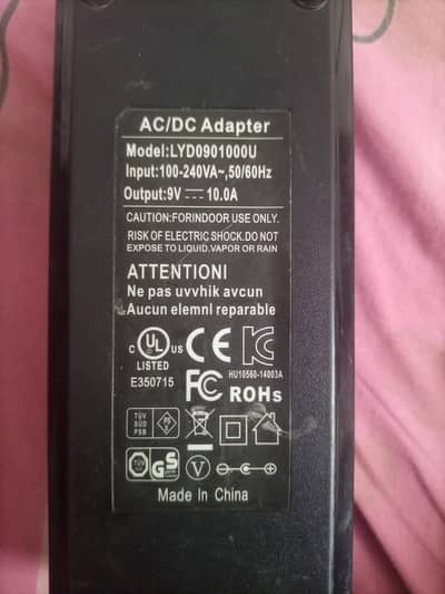 power supply/ adapter 9V - 10A