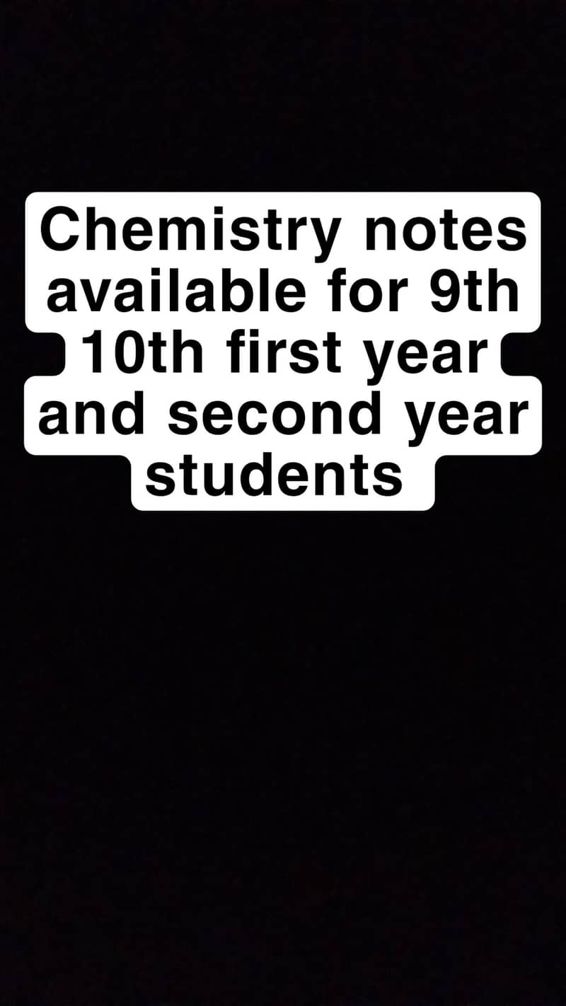 Chemistry notes available 0