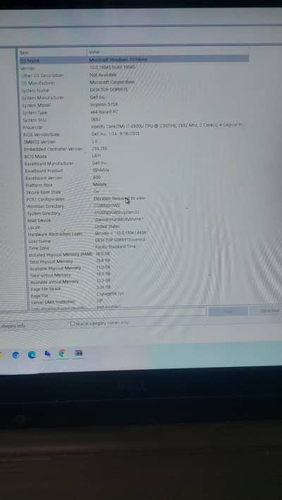Dell inspiron core i7 6th generation