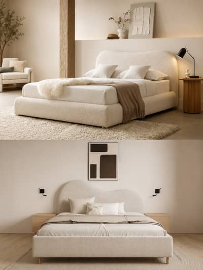 Luxury Bedroom Bed Set | Modern King Size Bed | Side Table