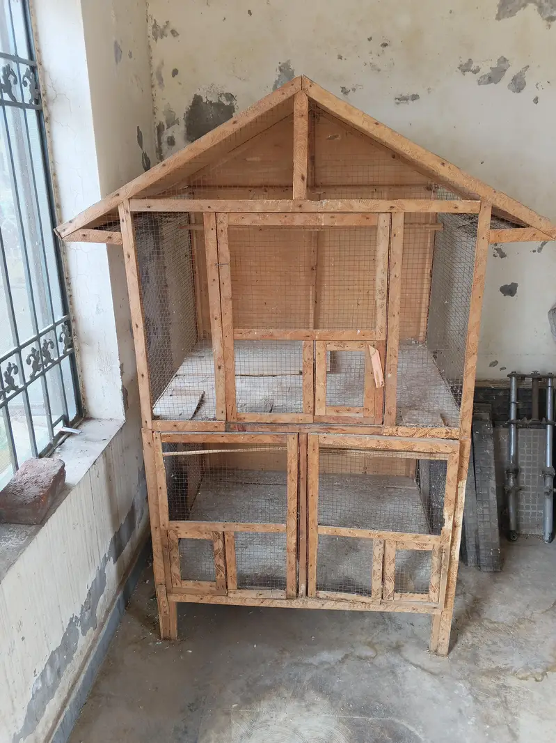 Used Wooden Parrot Cage for – Large Size | Good Condition — photo 2