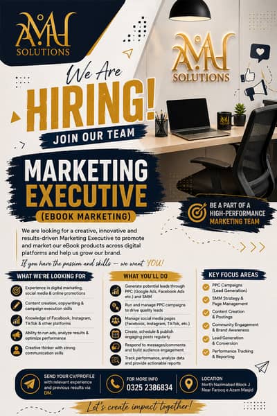 Hiring MARKETING EXECUTIVE