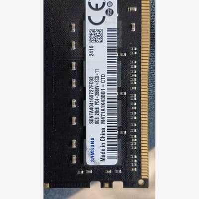 "Samsung 8GB DDR4 2666MHz Desktop RAM - Used"