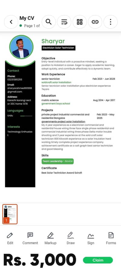 electrician solar technician