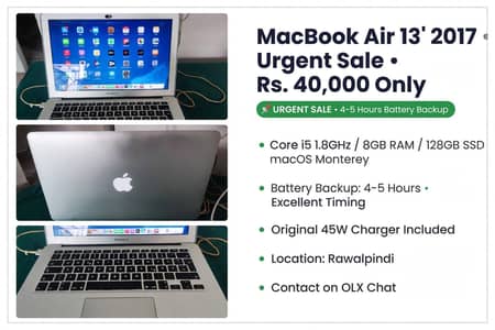MacBook air 2017.13 display.