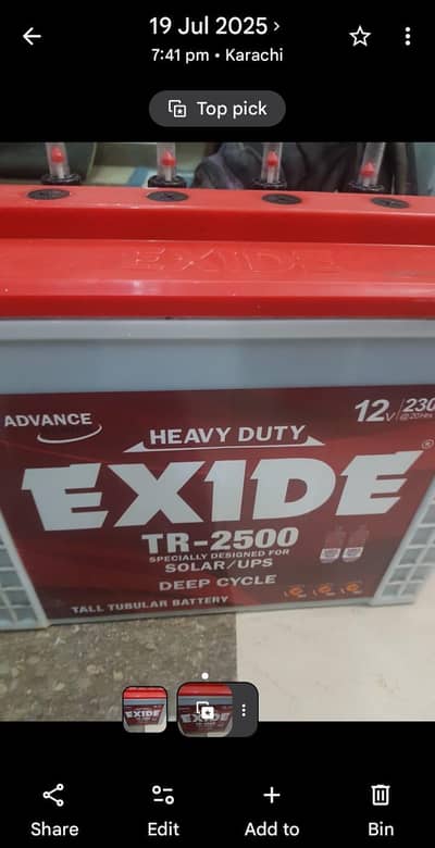 Exide TR-2500 (2 Batteries)