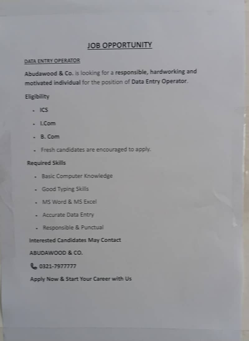 Data entry 0