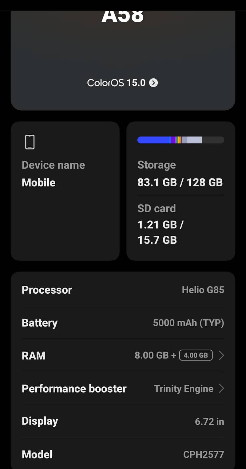 OPPO A58 6