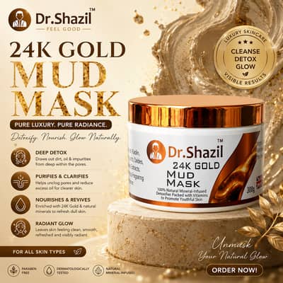 Dr. Shazil 24k gold Mud Mask Facail