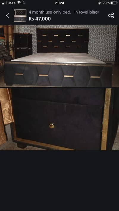 Heavy weight wooden bed quality  one piece