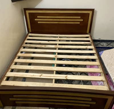 New King Bed With Mattress In Good Condition