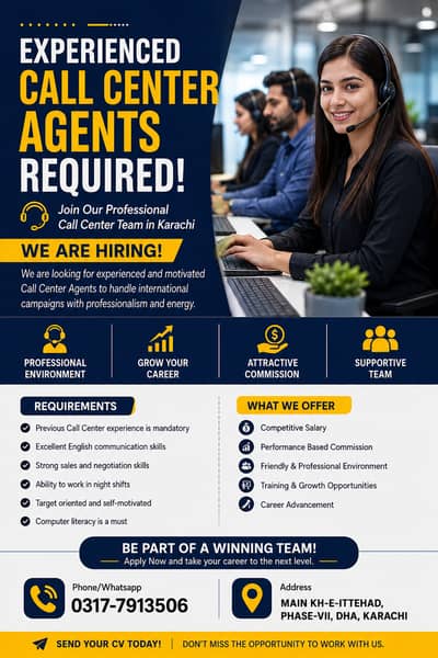 Call Center Agents Required – DHA PHASE 7