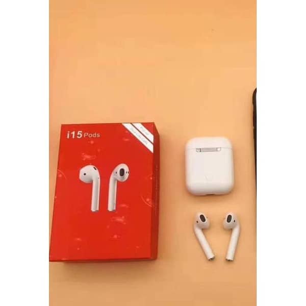 I15 Pods Wireless Bluetooth Earbuds 5.0 EDR | In-Ear Stereo Earphones with Microphone, Noise Reduction, Waterproof & Charging Case