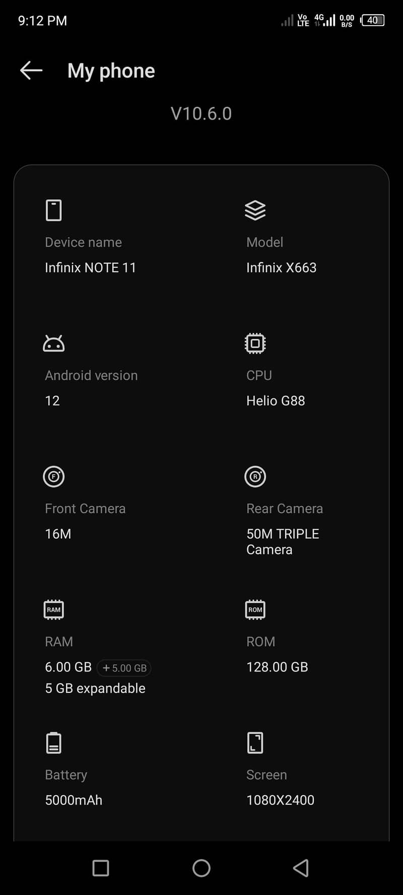 Infinix Note 11 6