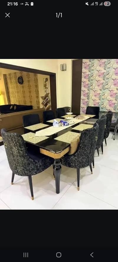 Dining Table Premium with 8 Chairs