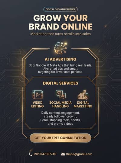 Digital Growth Partner – SEO, Ads, Social Media & Video Editing