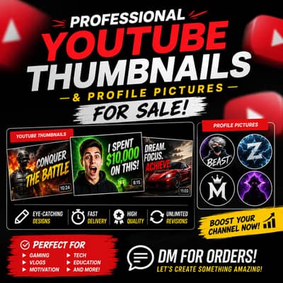Professional YouTube Thumbnail Designer – Affordable Prices