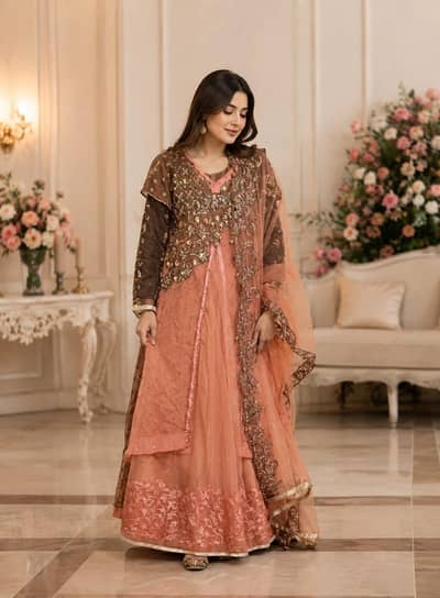 Peech frock like a brand new , Lehnga For wedding