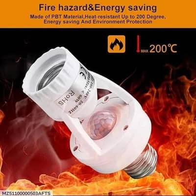 Automatic Motion Sensor Bulb Holder (Auto On/Off)