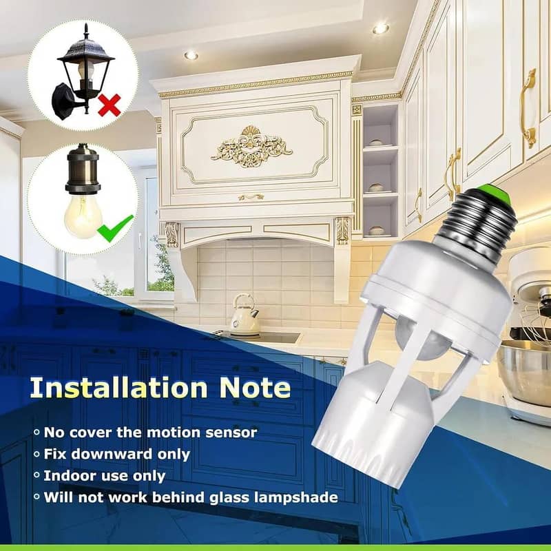 Automatic Motion Sensor Bulb Holder (Auto On/Off) 2