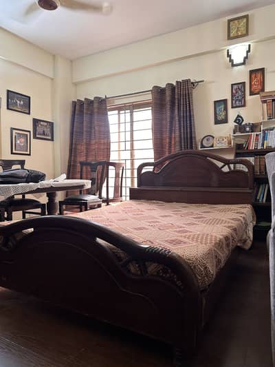 Wooden Bed, 9/10, Good Condition.