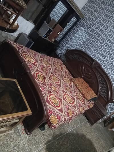 bydar double bed pure Wood 