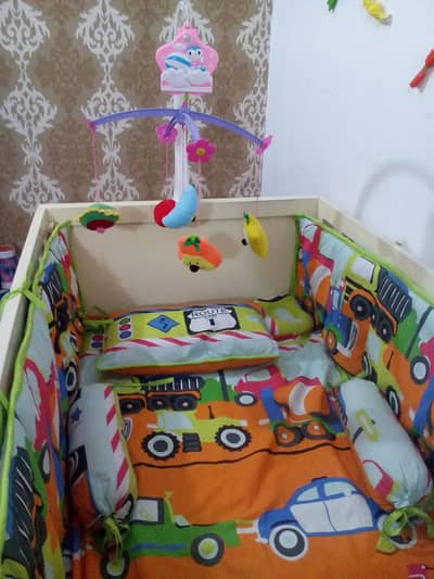 Wooden baby cot