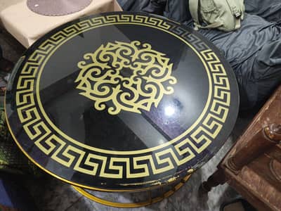 Luxury Versace Style Round Glass Center / Coffee Table
