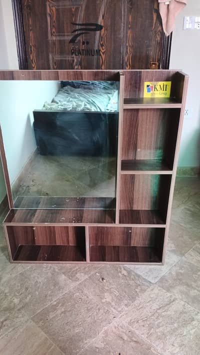 Wooden makeup mirror