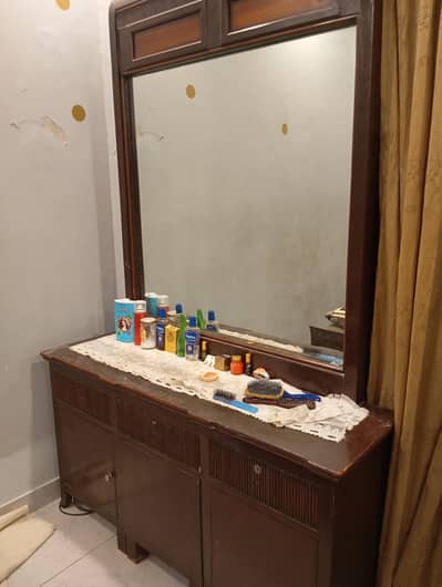 dining table plus six chairs, dressing table,