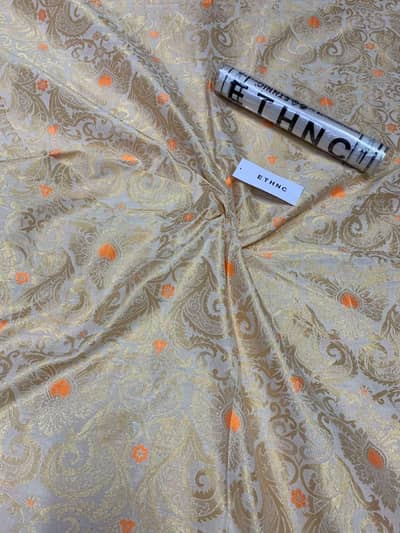 Original Ethnic Jaquard 2 Piece Unstitched Suit for Ladies