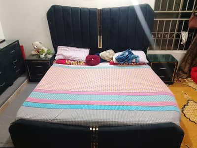 velvet bed set black colour