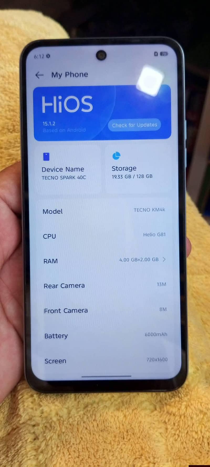 TECno spark 40c 1