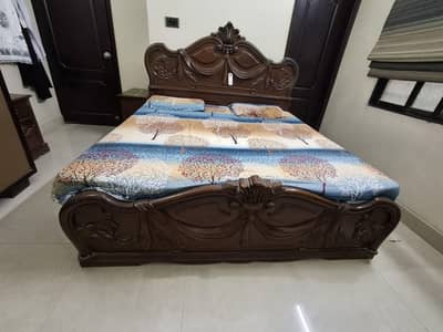 Wooden Double Bed Chiniot Wood