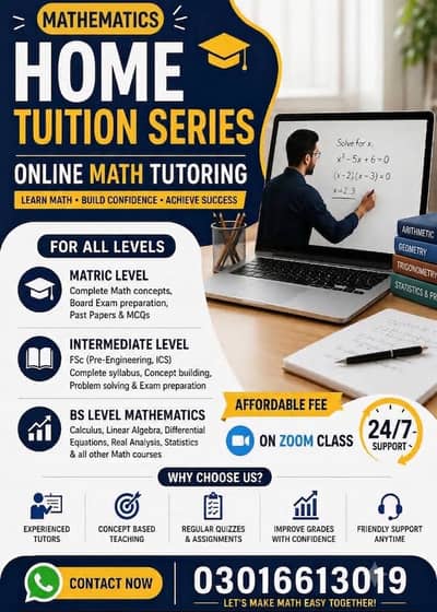 Online Math teacher available
