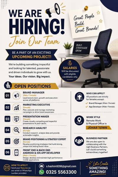 Hiring for upcoming project