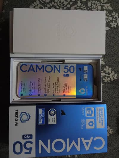 Tecno camon 50 pro just box open non active