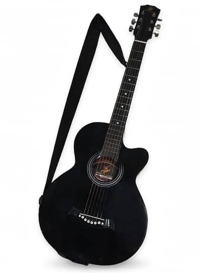 Branded acoustic guitar