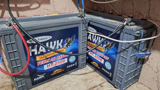 HAWK HT 2500 Tubular Batteries – 2 Units for Sale