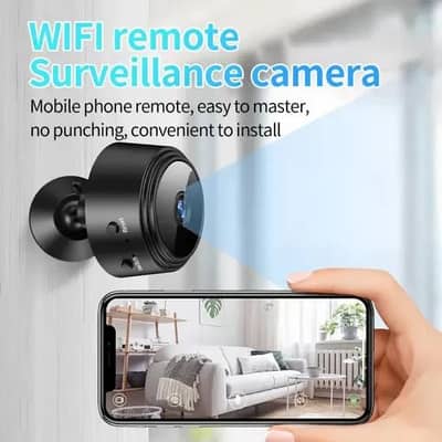 Mini Wireless WiFi Camera Black ABS Plastic